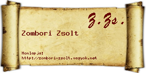 Zombori Zsolt névjegykártya